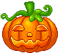 a pumpkin lantern, glowing softly